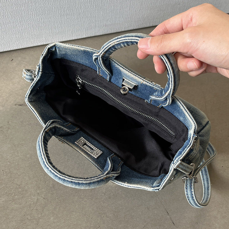 Denim Mini Crossbody Bag – Retro Style Shoulder Bag