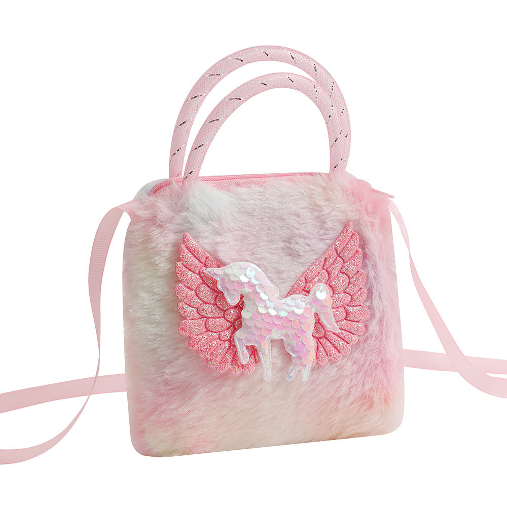 Unicorn Plush Mini Crossbody Bag for Girls