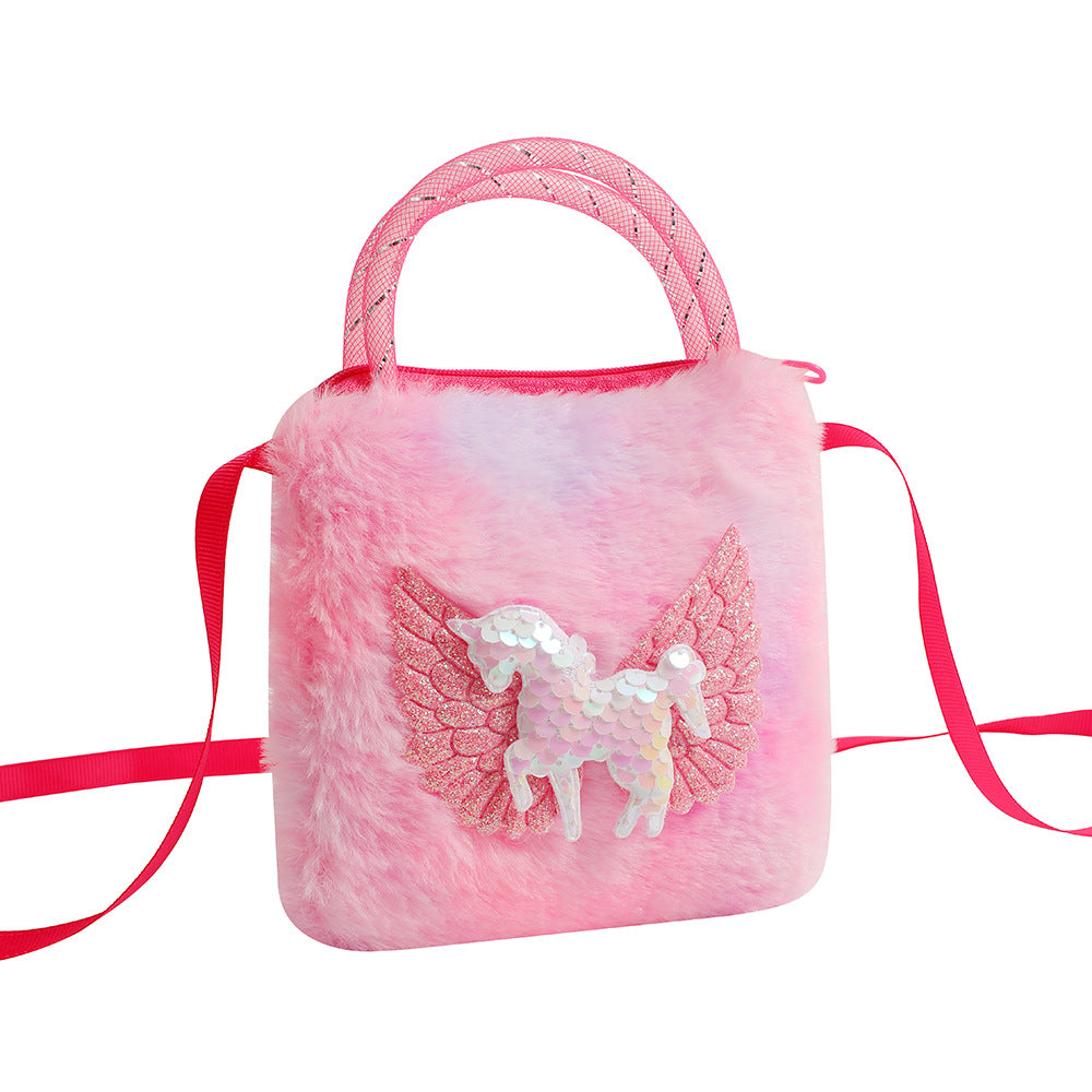 Unicorn Plush Mini Crossbody Bag for Girls