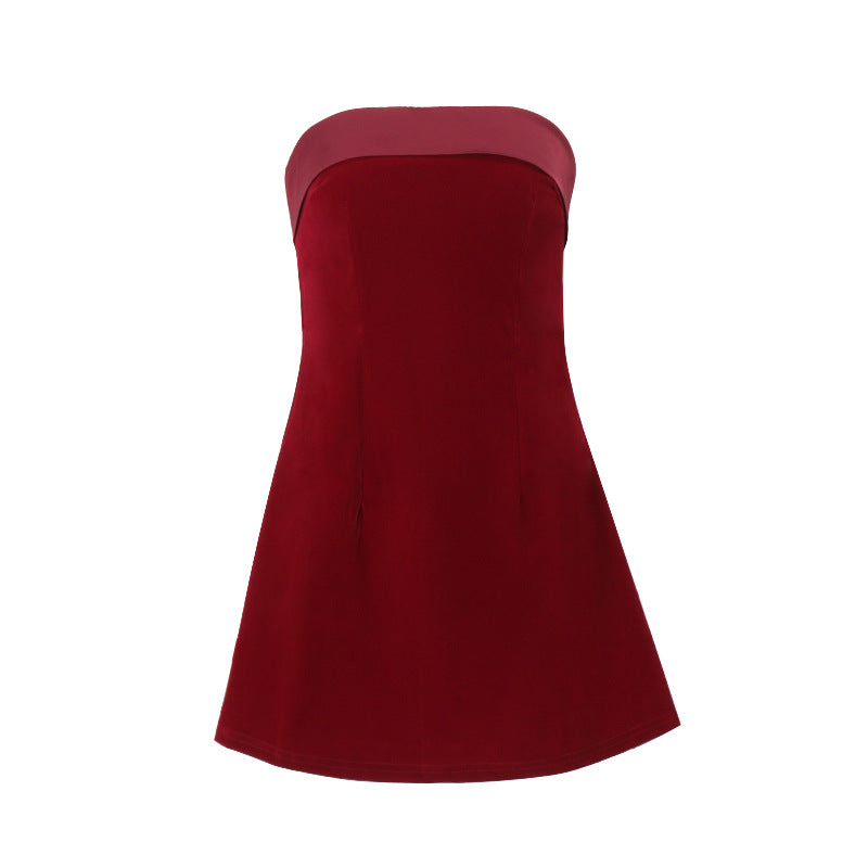 Backless One-Shoulder Strapless Dress