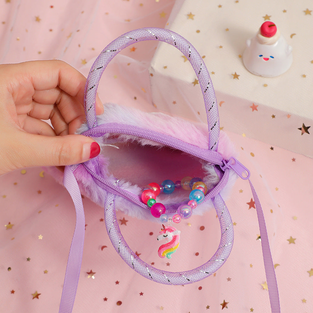 Unicorn Plush Mini Crossbody Bag for Girls