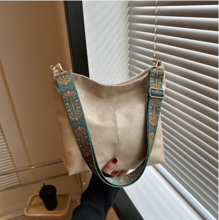 Large Capacity PU Bucket Crossbody Bag