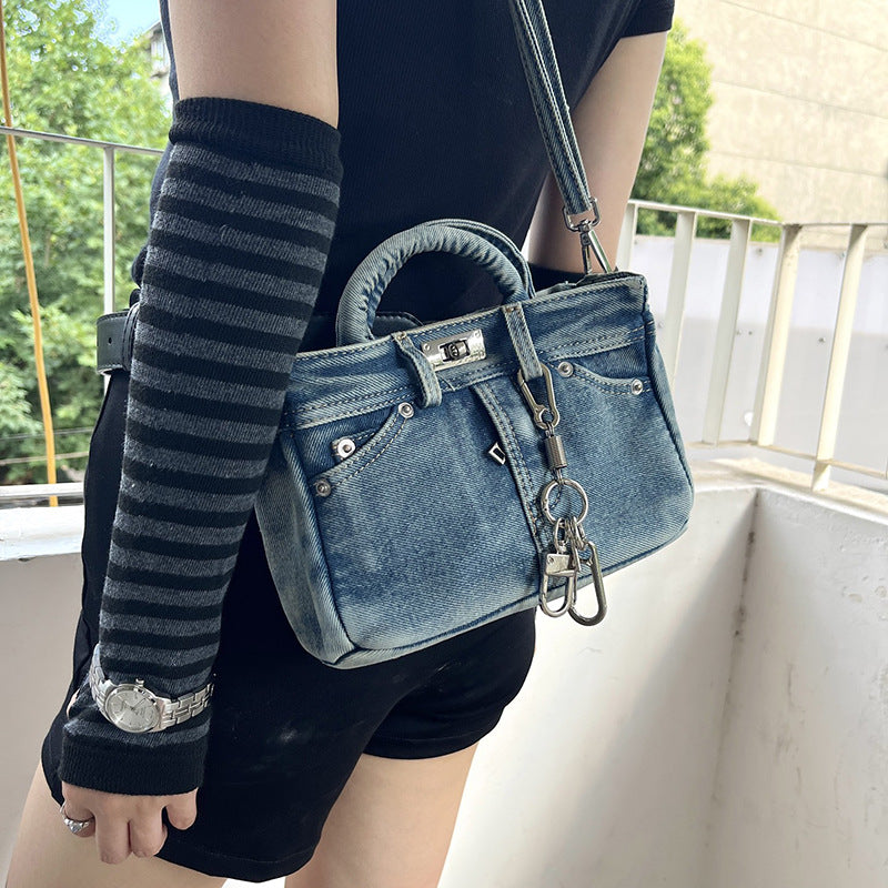 Denim Mini Crossbody Bag – Retro Style Shoulder Bag