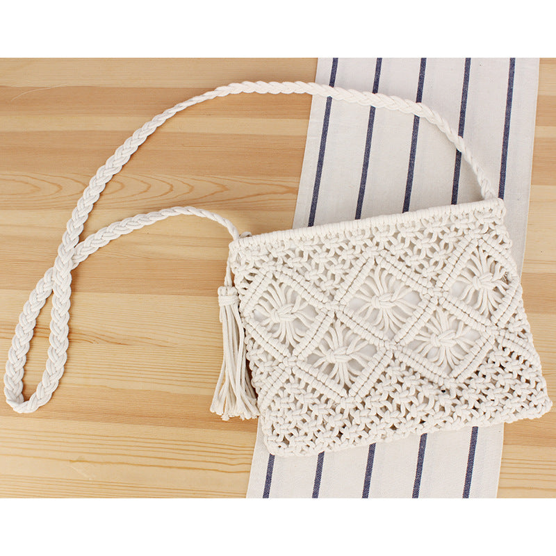 Tassel Woven Handbag – Retro Summer Beach Bag