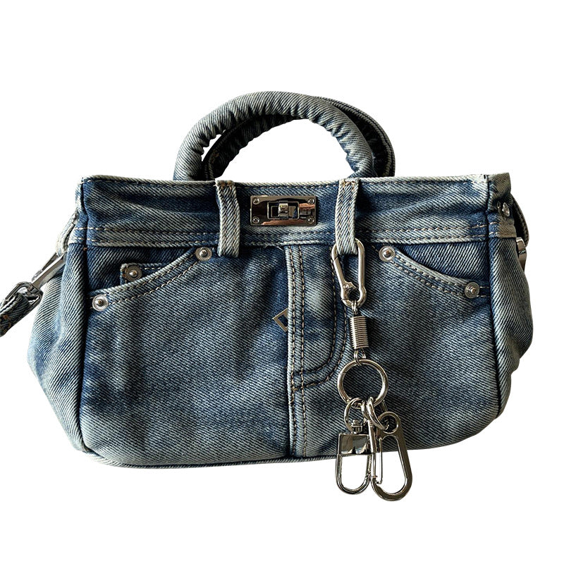 Denim Mini Crossbody Bag – Retro Style Shoulder Bag