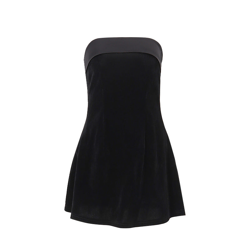 Backless One-Shoulder Strapless Dress