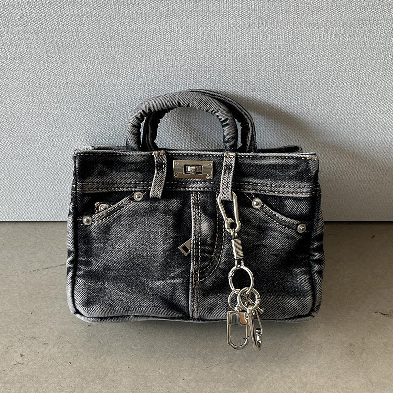 Denim Mini Crossbody Bag – Retro Style Shoulder Bag