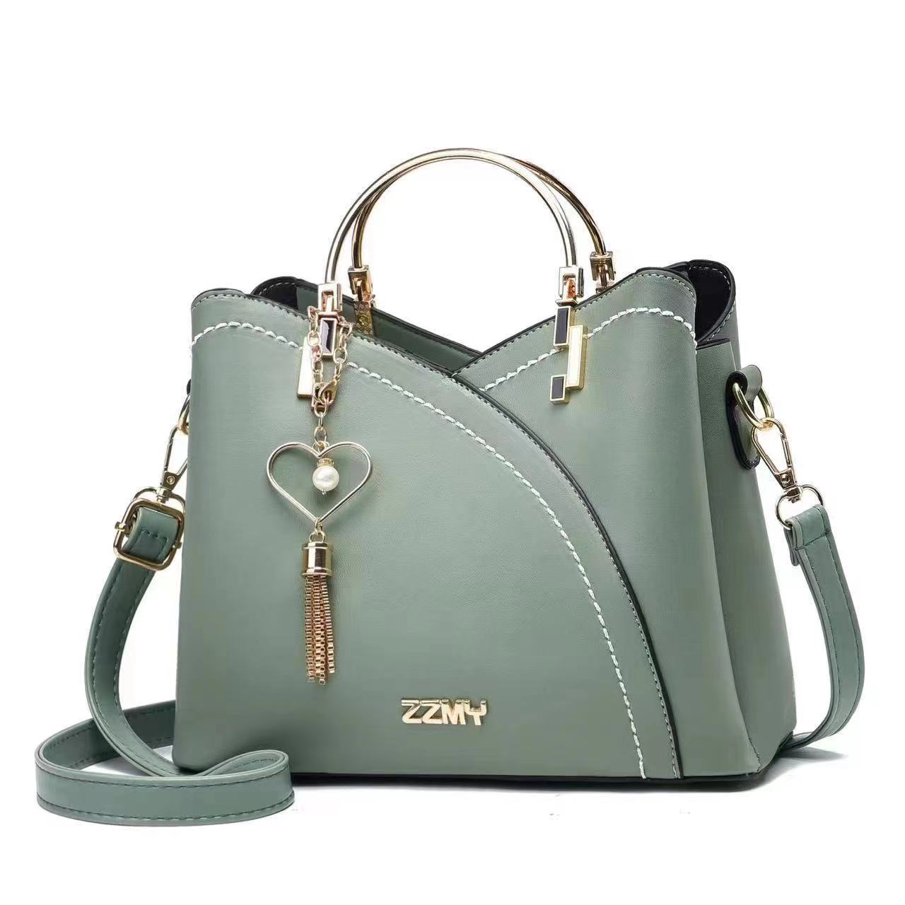 Korean-Style Color Block Bucket Bag – Large Capacity Crossbody