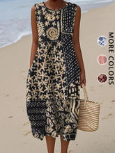 Bohemian floral sundress flowing midi style