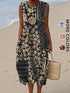 Bohemian floral sundress flowing midi style