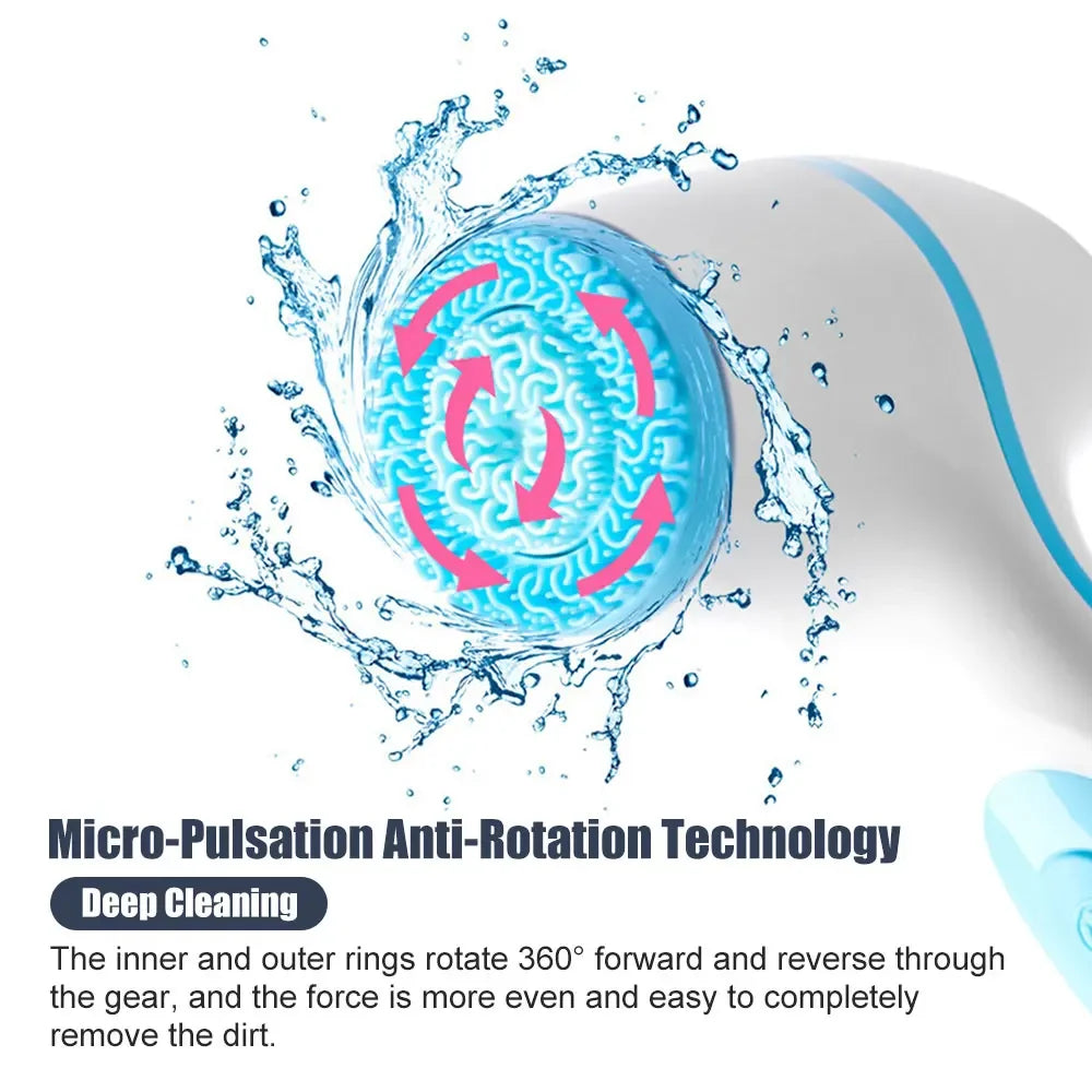 3-in-1 Ultrasonic Facial Cleansing Brush