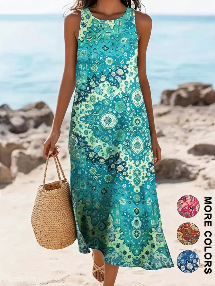 Bohemian floral sundress floral print
