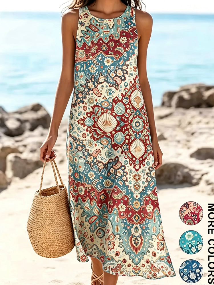 Bohemian Floral Sundress floral print