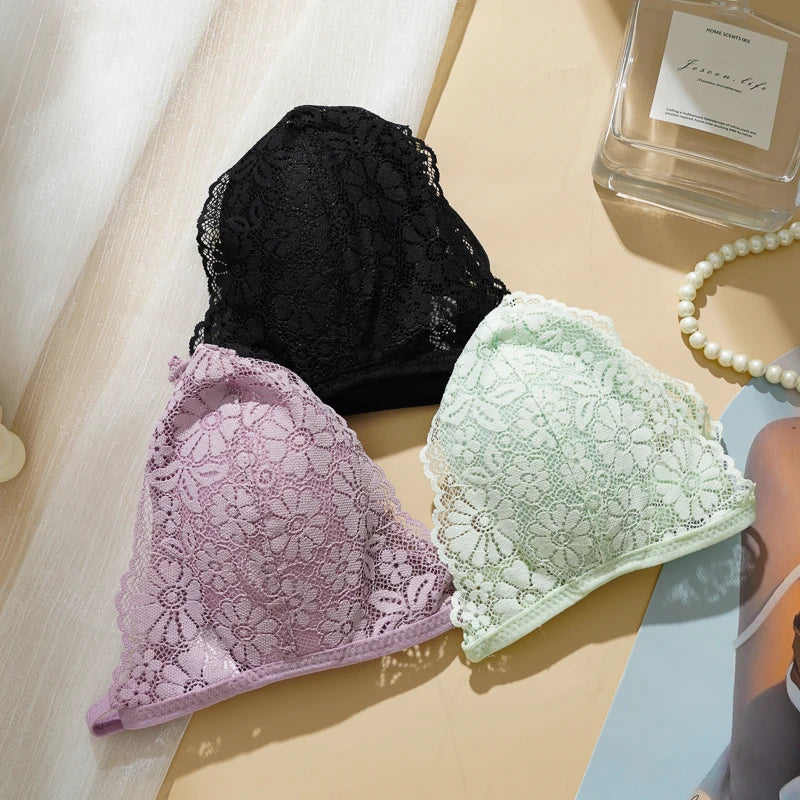 Ultra-Thin Front-Buckle Triangle Bra – Wire-Free