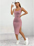 Polka Dot Midi Dress sleeveless design