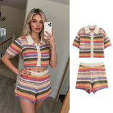 Striped Knit Set colorful design