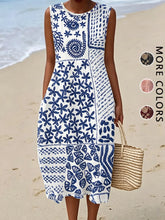 Bohemian floral sundress flowing midi style