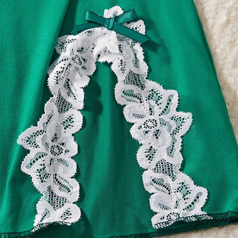 New Women's Short Split Skirt Sleep Dress Underwear Set Home Underwear Clothing