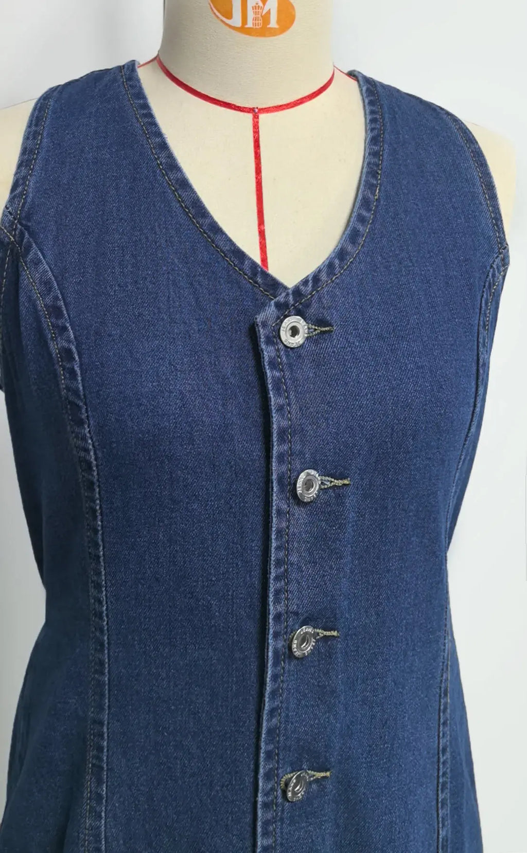 Denim Dress Women Mid Length Dresses Vest Vestidos Y2k Streetwear Elegant Splice Party Night Work V Neck Sleeveless Tight Waist