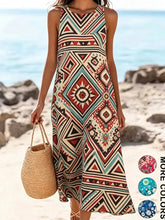Bohemian floral sundress flowing midi style