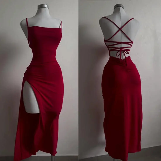 Halter Strap Fitted Summer Dress