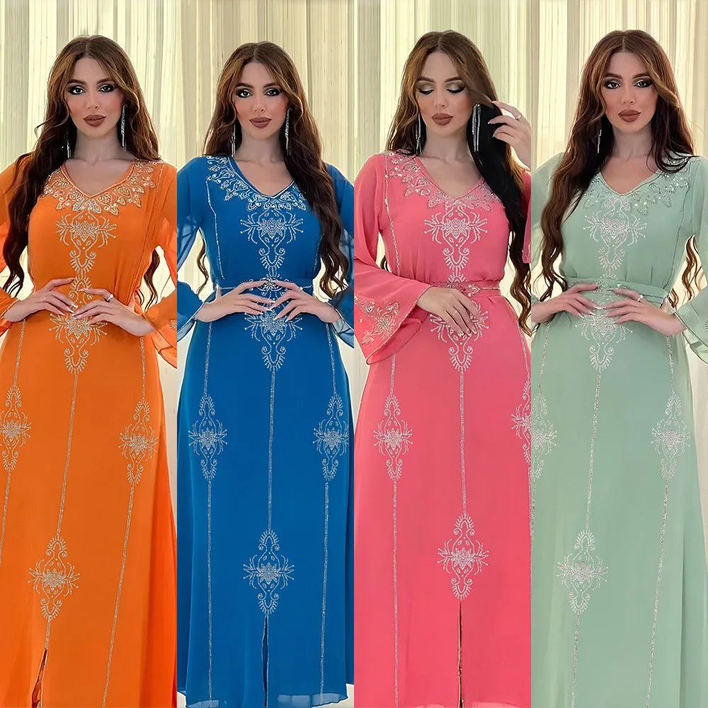 Muslim Abaya for Women with elegant embroidery and long sleeves, perfect for modest everyday wear.