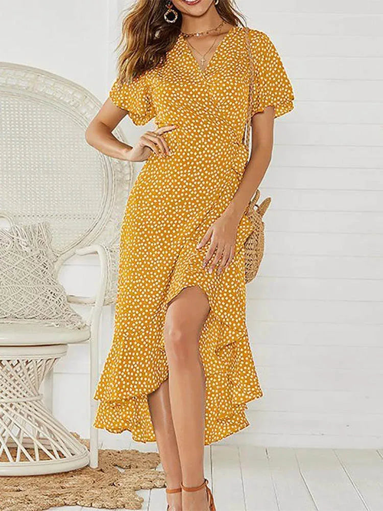 Floral Boho Maxi Dress floral print
