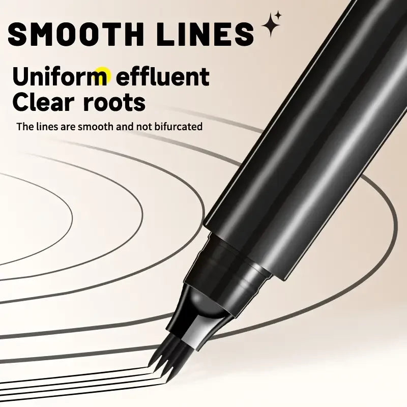 Korean four-fork eyebrow pencil, four-end, natural lasting, easy to color, waterproof dirty, friendly to novice eyebrow pencil