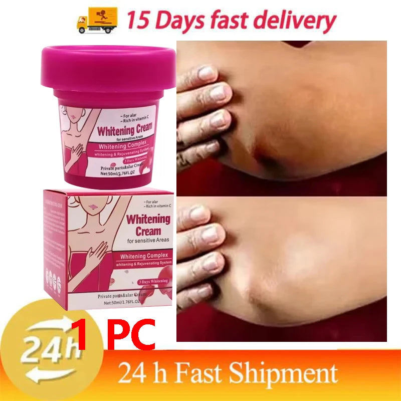 50ml Body Whitening Bleach Cream Brighten Underarm Elbow Knees Joint Removal Intimate Parts Dark Spots Melanin Snow Bleach Cream
