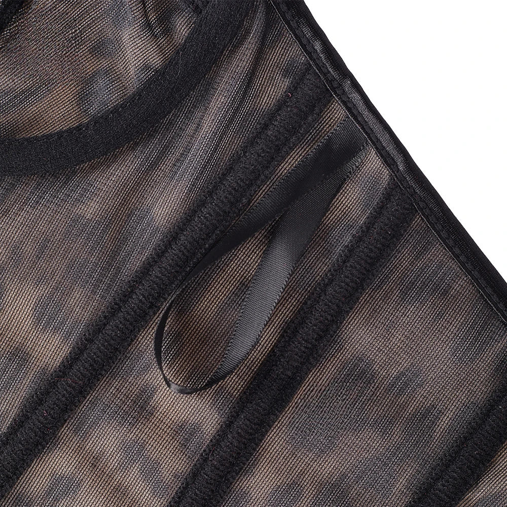 Leopard Print Mesh Corset – Slimming Bustier