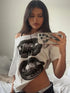 Mouth Print T Shirt digital print