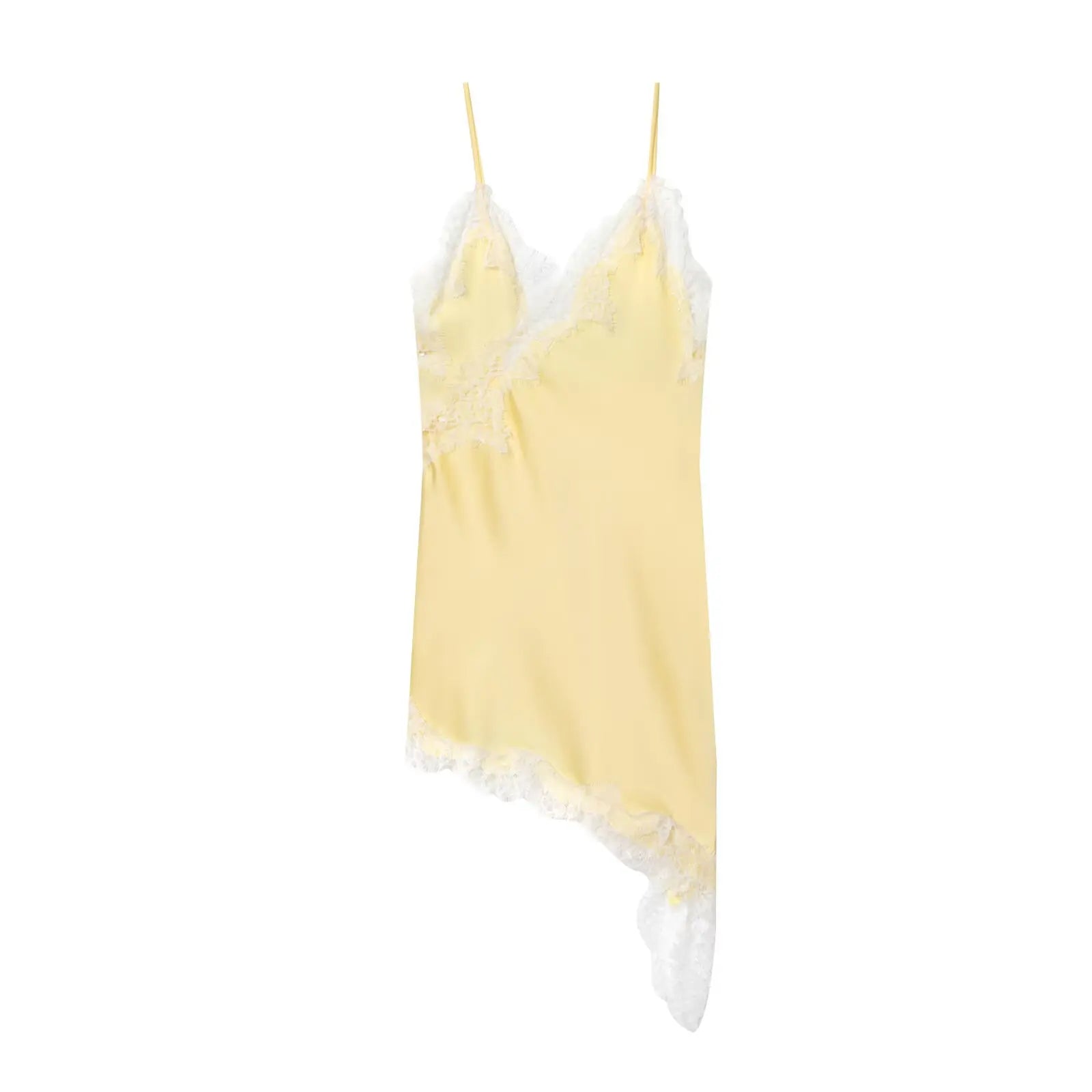 Satin Lace Backless Slip Dress