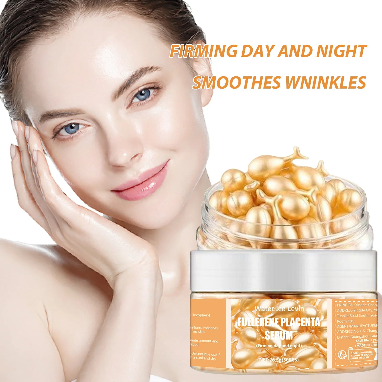 50-Piece Collagen Face Care Capsules – Hyaluronic Acid Essence
