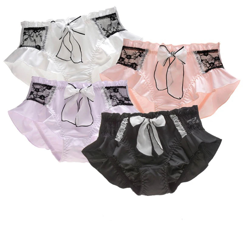Soft Lace Panties with Bow Detail – Candy Colors