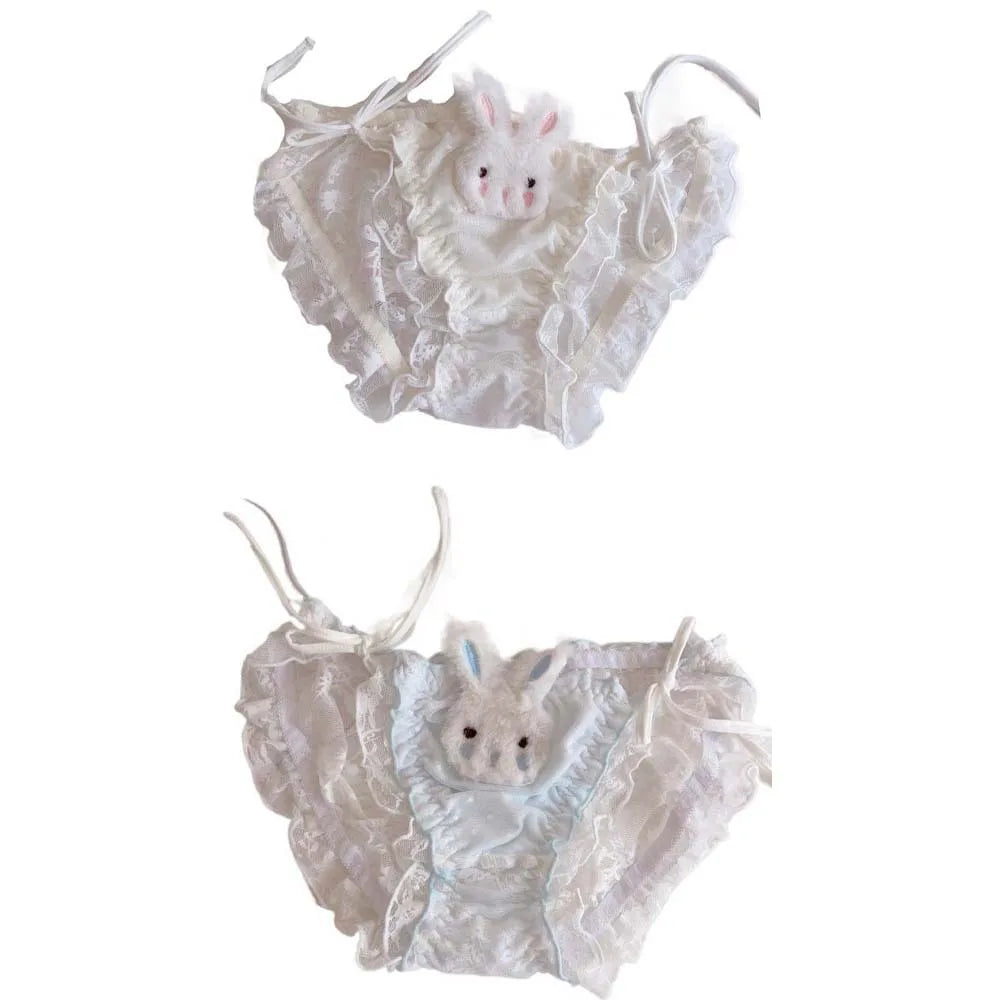 2-Piece Lace-Up Ruffle Panty Set