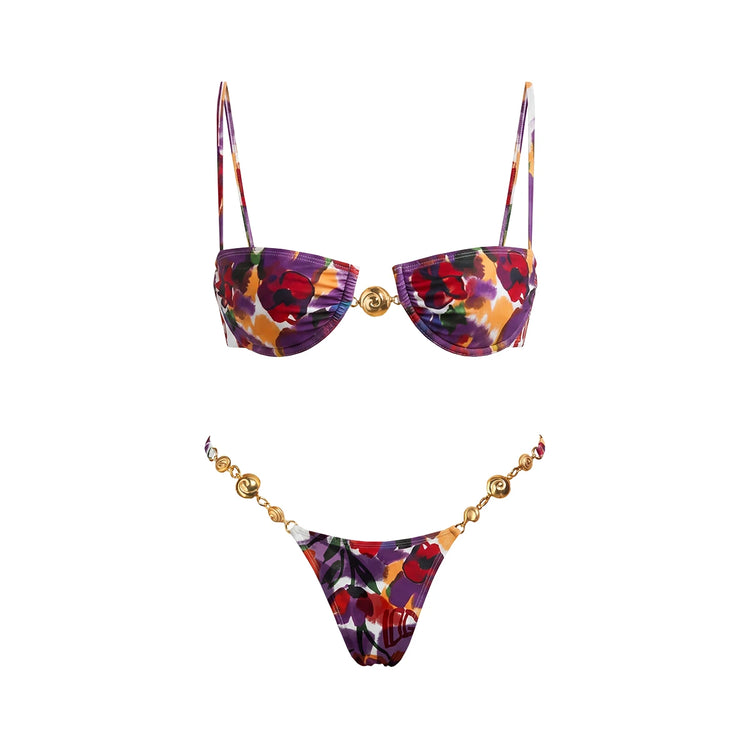 3 Piece Bikini Set mid-waist design