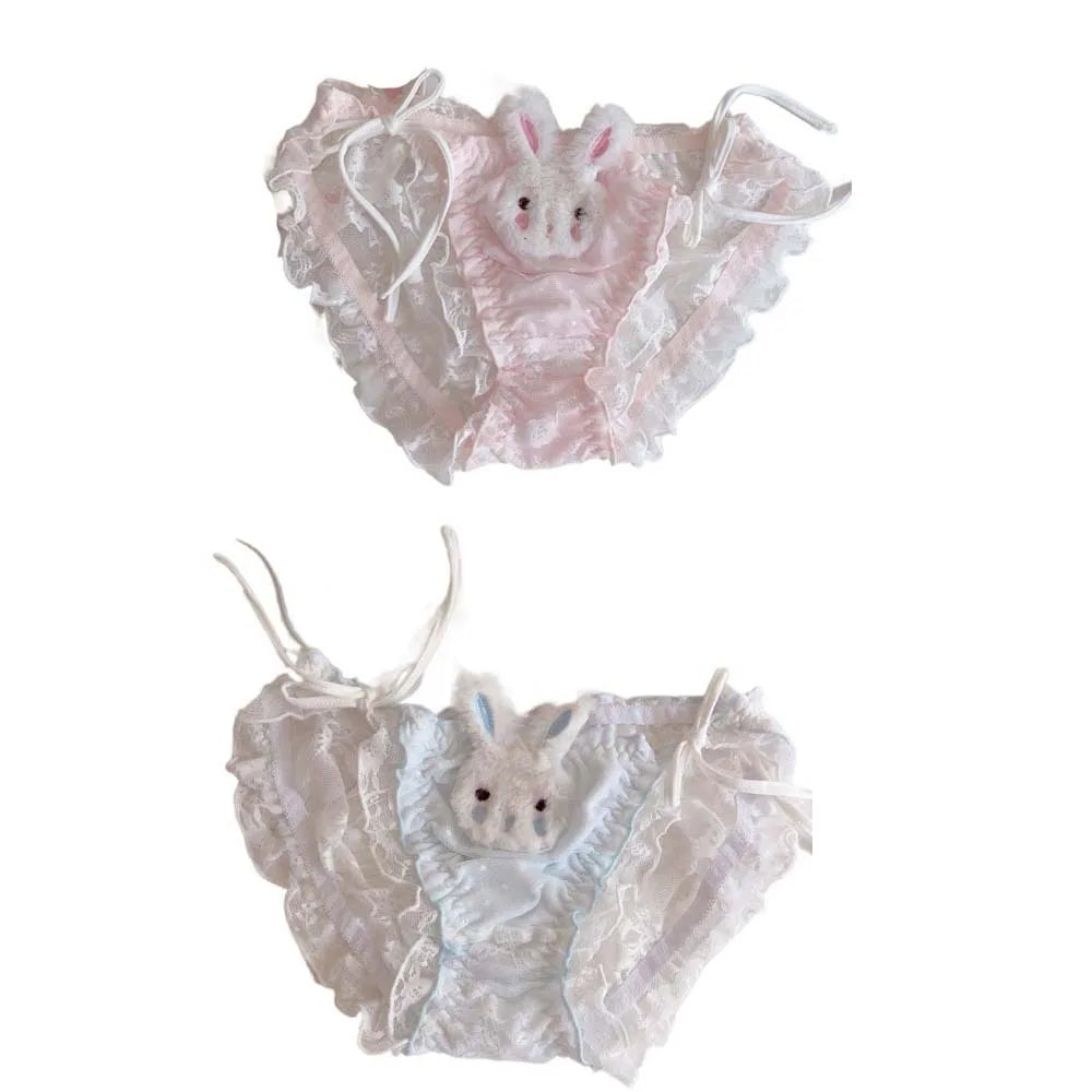 2-Piece Lace-Up Ruffle Panty Set