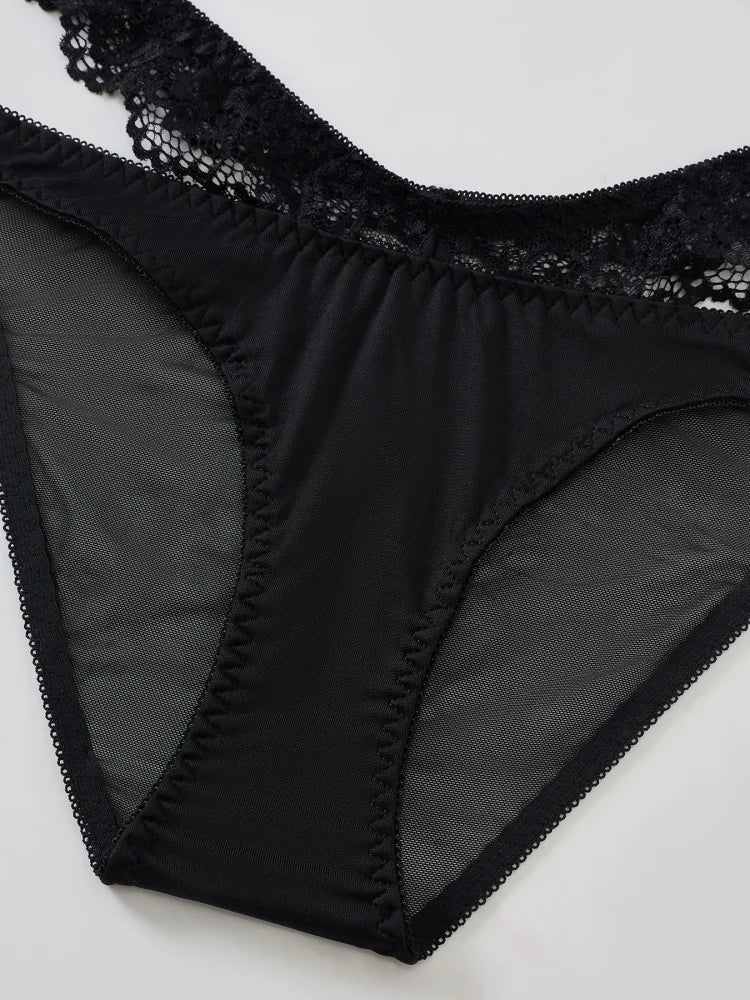 French Lace Bra & Panty Set – Breathable Mesh