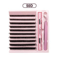 LASHVNNA Lash Clusters Kit With Waterproof Strong Hold DIY Lash Extension Kit Lash Bond And Seal And Eyelash Tweezers Makeup