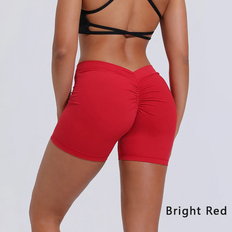 DIAS FIT JOY V-Back Shorts High Waisted Hip Lifting Yoga Shorts Women's Nylon Tight Fitting Shorts Training Sports Fitness Pants