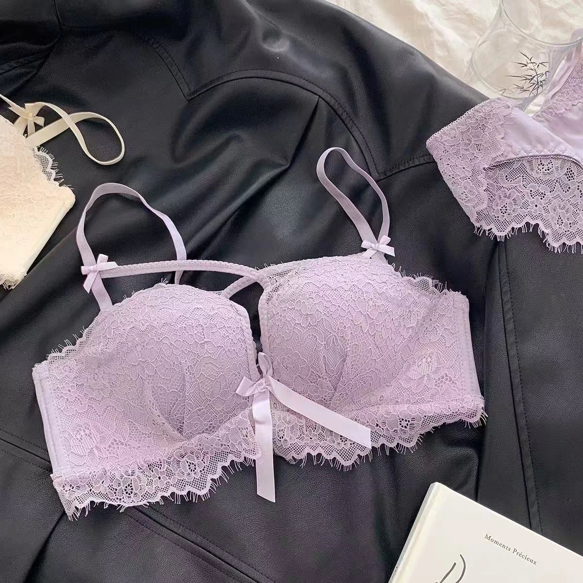 Lace Cut-Out Bralette Set – Padded Two-Piece