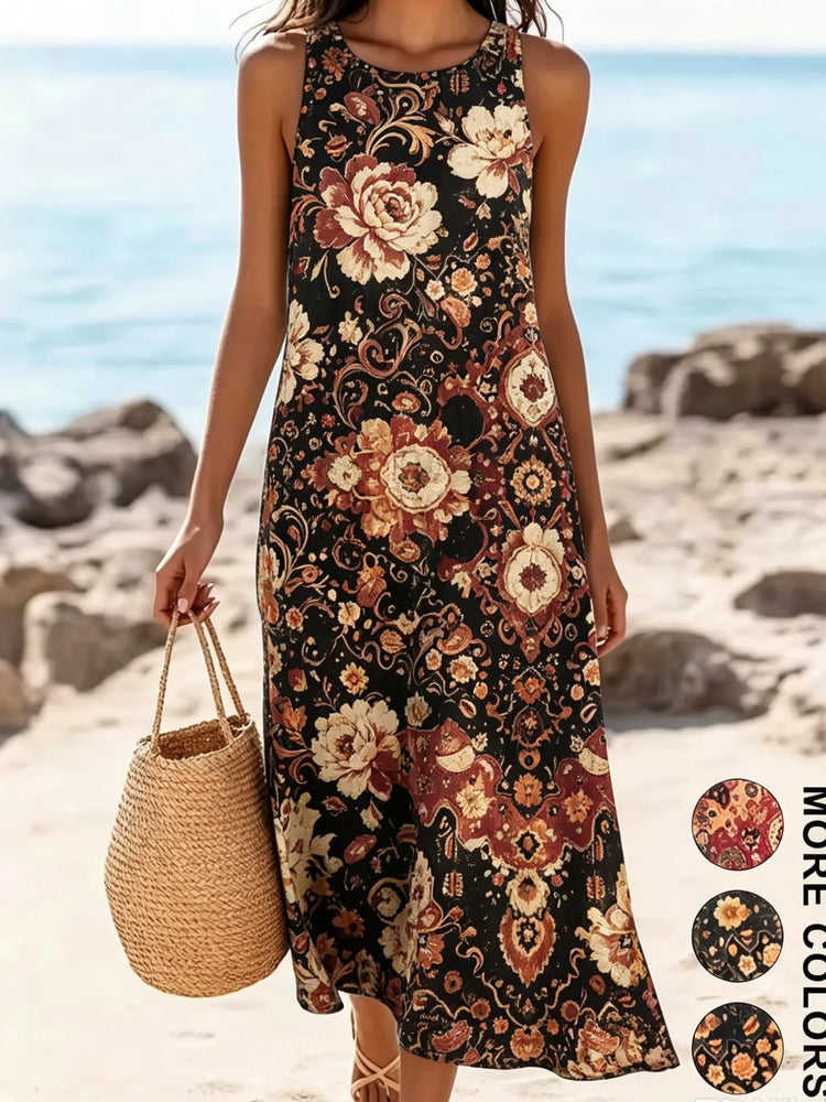 Bohemian Floral Sundress floral print