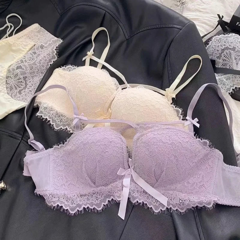 Lace Cut-Out Bralette Set – Padded Two-Piece