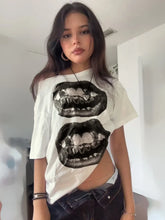 Mouth Print T Shirt digital print