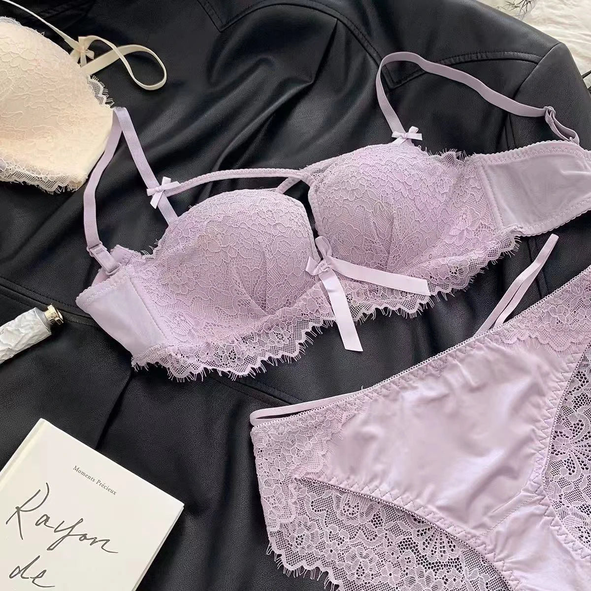 Lace Cut-Out Bralette Set – Padded Two-Piece