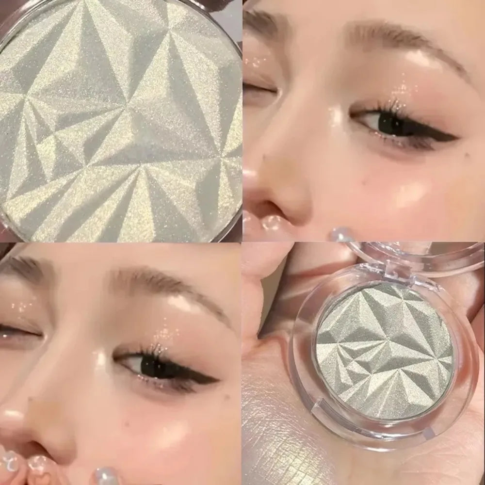 Dual Tone Highlighter Palette 3D Effect Shimmer Matte Contour Powder Face Illuminator Makeup