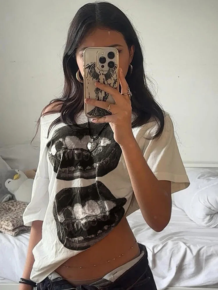 Mouth Print T Shirt digital print