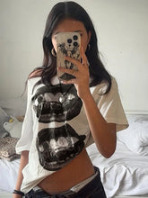 Mouth Print T Shirt digital print