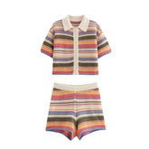 Striped Knit Set colorful design