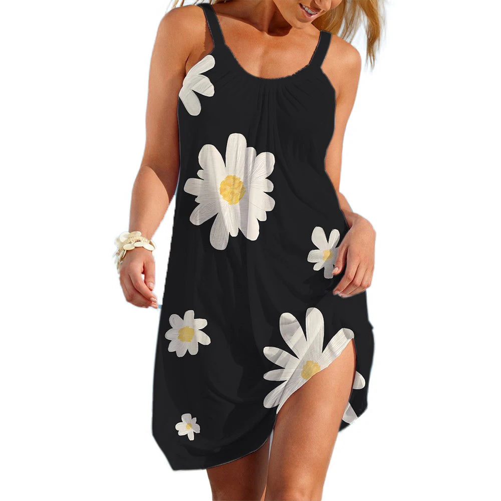 Ethnic Print Bohemian Slip Dress – Beach & Holiday Wear